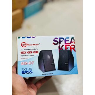 D7 Speaker by New Micro-lab Direct Assembling in China - Multimedia Powerful Mini Black or white Color with USB 2.0 channel Port Supported by Computer, laptop, Mobile, TV Card, usi