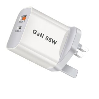 UK/AU/EU/US USB C Charger 65W PD 3.0 GaN Charger Type C Power Adapter With 2-Port Fast Wall Charger Compatible for iPhone 13 USB