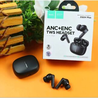 Hoco | EQ34 Plus Rima | True Wireless Earbuds (TWS) | ANC + ENC | Bluetooth 5.4 | 7h Playback (6h with ANC) | 300mAh Case, 40mAh Buds | App Control & Multi-Device Switching | Light