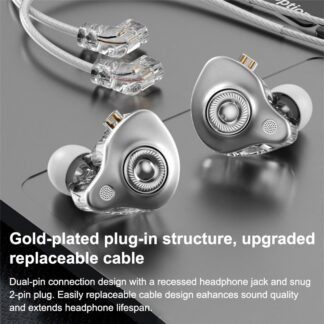 EARDECO HIFI 3.5mm&Type C Wired Headphones Detachable Cable Gaming Earbud Sport Wired Earphone 9D Surround Bass Headset Earhook