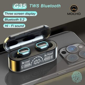 MOCHO G35/G35B Headset Bluetooth Earphone TWS Wireless LED Earbud headphone Subwoofer
