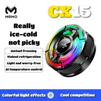 MEMO CX15  & MEMO CX07 Mobile Phone 5V/3A AI Freeze PUBG Game Cooler Semiconductor Magnetic/Back-clip Cooling Fan Radiator for IPhone Android