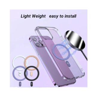 Compact Magnetic Wireless Charging Ring Metal Sticker for iPhone/Samsung/Xiaomi/Redmi/Vivo/Huawei/Motorola - Easy Install Fashion Accessory