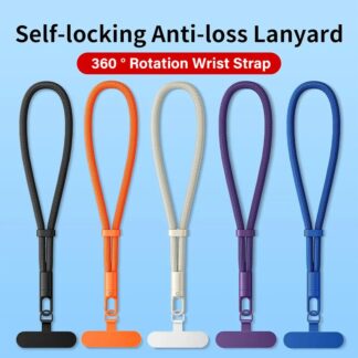 Universal Adjustable Mobile Phone Self-locking Anti-loss Lanyard for iPhone  Short Wrist Strap Durable Cell Phone Strap