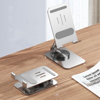 360° Rotating Foldable Aluminum Mobile Stand Portable Adjustable and Ergonomic Holder