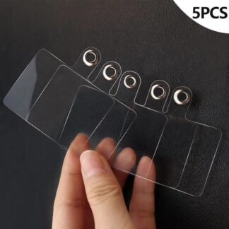 1/3/5/10Pcs Mobile Phone Anti-lost Lanyard Card Gasket Universal Transparent Clip Detachable Phone Hanging Cord Strap Tether Pad
