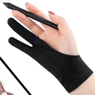 Two-finger Painting Gloves Anti-touch Anti-pollution Anti-dirty, Right And Left Hand Glove,for IPad Tablet Touch Screen Drawing