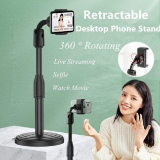 Height Adjustable Mobile Phone Stand Holder for Live Stream & Movies