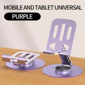 FOLDING ALUMINUM PHONE & TABLET STAND WITH 360° ROTATION