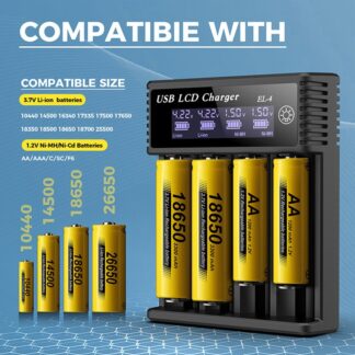USB Li-ion NI-MH Battery Charger LCD Display Smart Charger Test Capacity Small Convenient Battery Charger For 18350 18500 18650