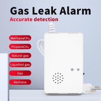 Combustible  Butane Methane Gas Leak Detector Smart Home Senor Natural Gas Safety Alarm Sensor Warning EU Plug Smart Life