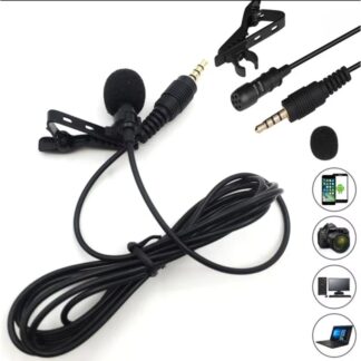 3.5mm Mini Microphone for Smartphone and Audio Devices, Clear Sound, Universal Compatibility, Black