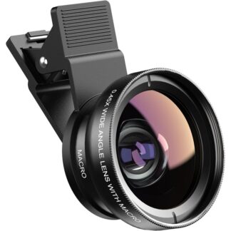 2 Functions Mobile Phone Lens 0.45X Wide Angle Len & 12.5X Macro HD Camera Lens Universal For iPhone Android Phone Smartphone