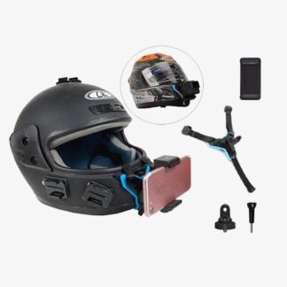 Helmet Chin Mobile Mount with Holder Motorcycle Helmet Stand for Action Camera and Phone Action Camera and Smartphone